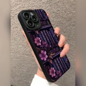 Black eye purple mysterious bookshelf pattern phone case